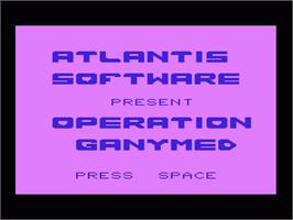 Title screen of Operation Ganymed on the Commodore VIC-20.