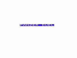 Title screen of Panzer Duel on the Commodore VIC-20.