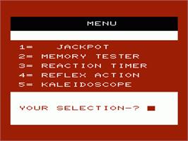 Title screen of Pentavic on the Commodore VIC-20.
