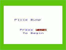 Title screen of Pixie Bump on the Commodore VIC-20.