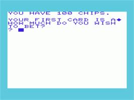 Title screen of Pontoon on the Commodore VIC-20.
