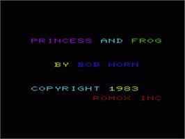 Title screen of Princess And Frog on the Commodore VIC-20.
