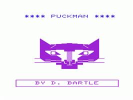 Title screen of Puckman on the Commodore VIC-20.