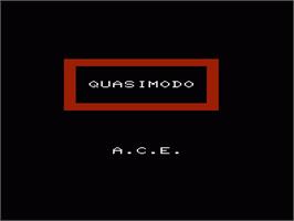 Title screen of Quasimodo on the Commodore VIC-20.
