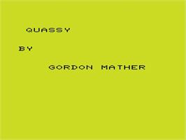 Title screen of Quassy on the Commodore VIC-20.