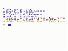 Title screen of Quest Of Merravid, The on the Commodore VIC-20.