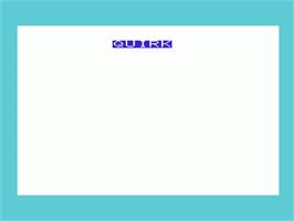 Title screen of Quirk on the Commodore VIC-20.