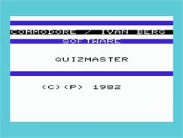 Title screen of Quizmaster on the Commodore VIC-20.