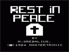 Title screen of R.i.p. on the Commodore VIC-20.