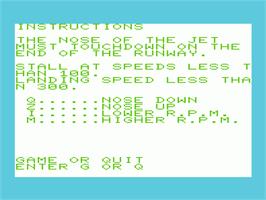 Title screen of Radar Landing on the Commodore VIC-20.