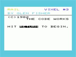 Title screen of Rail on the Commodore VIC-20.