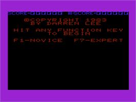 Title screen of Repel on the Commodore VIC-20.