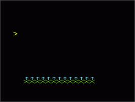 Title screen of Rocket Command on the Commodore VIC-20.