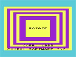 Title screen of Rotate on the Commodore VIC-20.