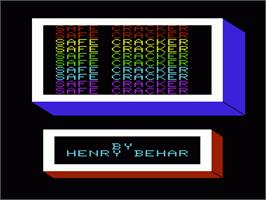 Title screen of Safe Cracker on the Commodore VIC-20.