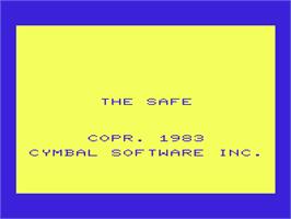 Title screen of Safecracker on the Commodore VIC-20.