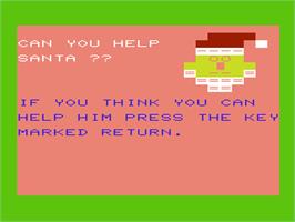 Title screen of Santa on the Commodore VIC-20.
