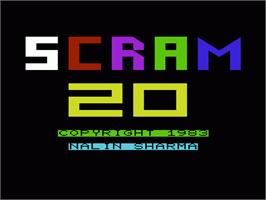 Title screen of Scram 20 on the Commodore VIC-20.