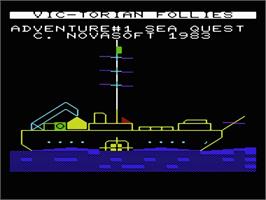 Title screen of Seaquest on the Commodore VIC-20.