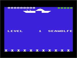 Title screen of Seawolfe on the Commodore VIC-20.