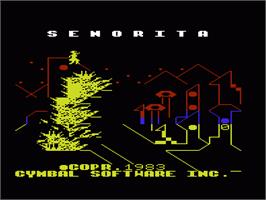Title screen of Senorita on the Commodore VIC-20.