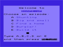 Title screen of Shape Up on the Commodore VIC-20.
