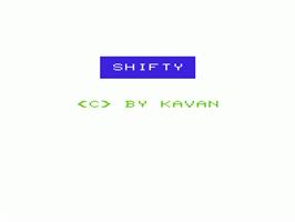 Title screen of Shifty on the Commodore VIC-20.