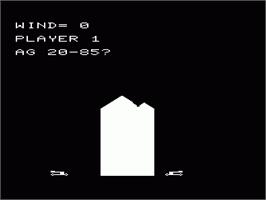 Title screen of Siege Catapult on the Commodore VIC-20.