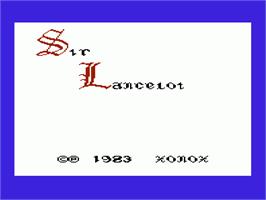 Title screen of Sir Lancelot on the Commodore VIC-20.