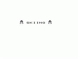 Title screen of Skiing on the Commodore VIC-20.