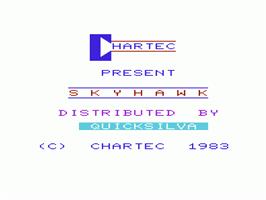Title screen of Skyhawk on the Commodore VIC-20.