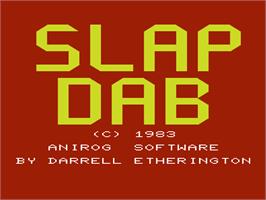 Title screen of Slap Dab on the Commodore VIC-20.