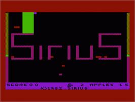 Title screen of Snake Byte on the Commodore VIC-20.