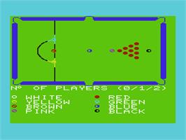 Title screen of Snooker on the Commodore VIC-20.