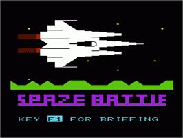 Title screen of Spaze Battle on the Commodore VIC-20.