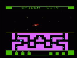 Title screen of Spider City on the Commodore VIC-20.