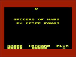 Title screen of Spiders Of Mars on the Commodore VIC-20.