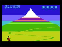 Title screen of Spike's Peak on the Commodore VIC-20.