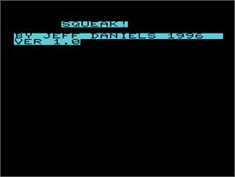 Title screen of Squeak on the Commodore VIC-20.