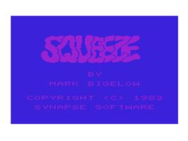 Title screen of Squeeze on the Commodore VIC-20.