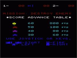 Title screen of Star Battle on the Commodore VIC-20.