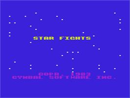 Title screen of Star Fights on the Commodore VIC-20.