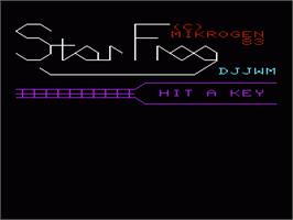 Title screen of Star Frog on the Commodore VIC-20.