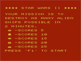 Title screen of Star Wars 2 on the Commodore VIC-20.