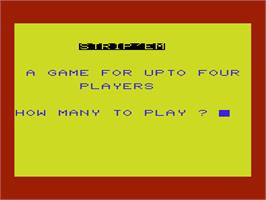 Title screen of Strip 'em on the Commodore VIC-20.