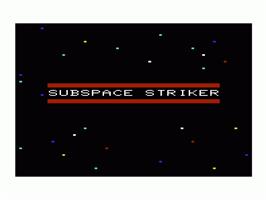 Title screen of Subspace Striker on the Commodore VIC-20.