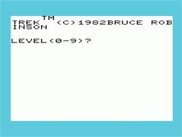 Title screen of Super Trek on the Commodore VIC-20.
