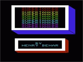 Title screen of Supertanker on the Commodore VIC-20.