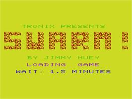 Title screen of Swarm (Tronix) on the Commodore VIC-20.