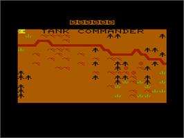 Title screen of Tank Commander on the Commodore VIC-20.